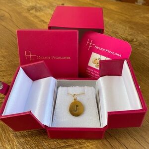 NEW Helen Ficalora 14k gold music note charm necklace and real gold chain
